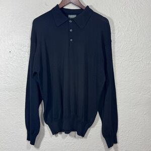 Cortina Italian Merino Wool Sweater XL Vtg 90s Italy Old Money Luxury Ivy Preppy